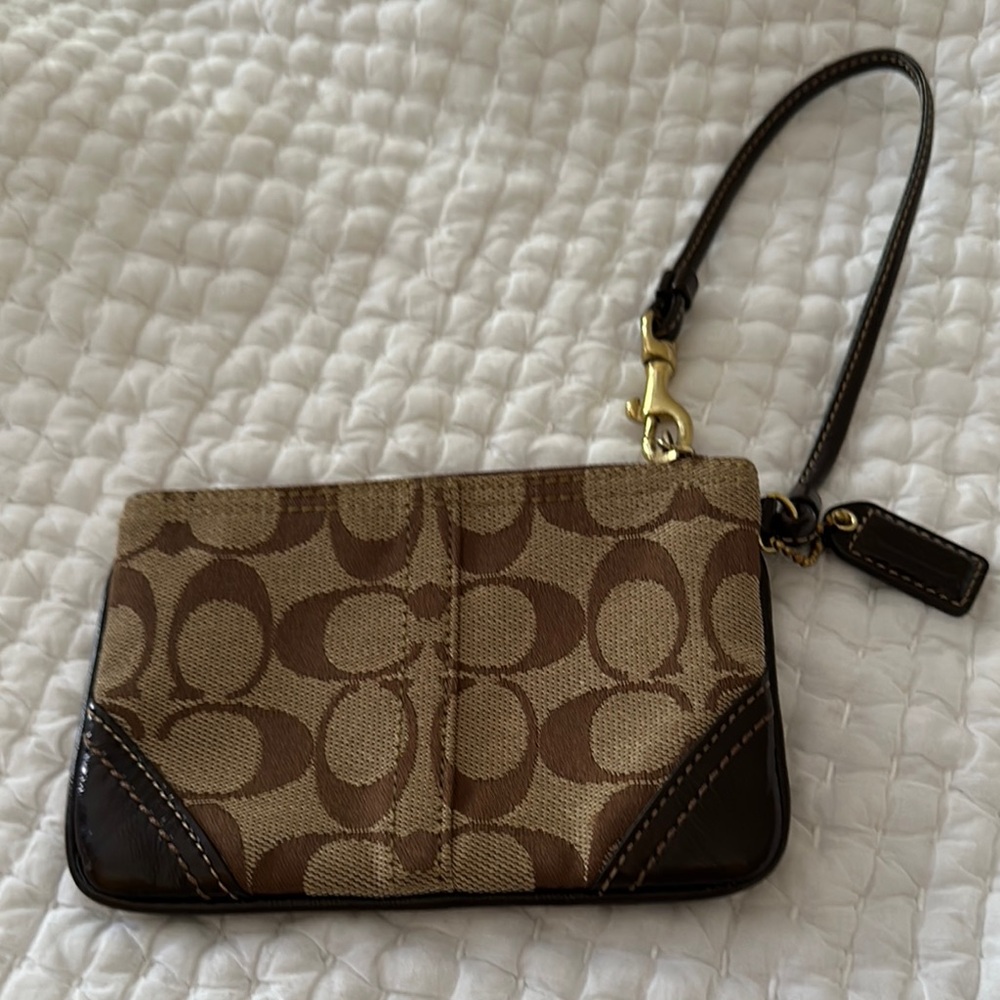 Brown and Tan Wristlet